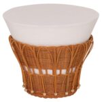 ΤΡΑΠΕΖΙ ΒΟΗΘΗΤΙΚΟ PERRAL HM18164.02S FIBER CEMENT ΛΕΥΚΟ-ΦΥΣΙΚΟ RATTAN--Φ42x36Υεκ - Image 6