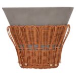 ΤΡΑΠΕΖΙ ΒΟΗΘΗΤΙΚΟ PERRAL HM18164.03S FIBER CEMENT ΓΚΡΙ-ΦΥΣΙΚΟ RATTAN--Φ42x36Υεκ - Image 3
