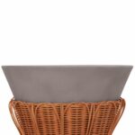ΤΡΑΠΕΖΙ ΒΟΗΘΗΤΙΚΟ PERRAL HM18164.03S FIBER CEMENT ΓΚΡΙ-ΦΥΣΙΚΟ RATTAN--Φ42x36Υεκ - Image 4