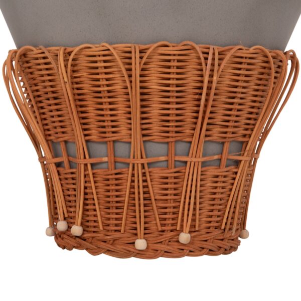 ΤΡΑΠΕΖΙ ΒΟΗΘΗΤΙΚΟ PERRAL HM18164.03S FIBER CEMENT ΓΚΡΙ-ΦΥΣΙΚΟ RATTAN--Φ42x36Υεκ - Image 5