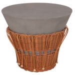 ΤΡΑΠΕΖΙ ΒΟΗΘΗΤΙΚΟ PERRAL HM18164.03S FIBER CEMENT ΓΚΡΙ-ΦΥΣΙΚΟ RATTAN--Φ42x36Υεκ - Image 6