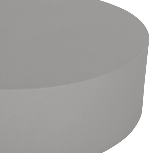 ΤΡΑΠΕΖΙ ΜΕΣΗΣ ΣΤΡΟΓΓΥΛΟ KYOKO HM6579.01 ΓΚΡΙ FIBER CEMENT Φ90x34Υεκ. - Image 4