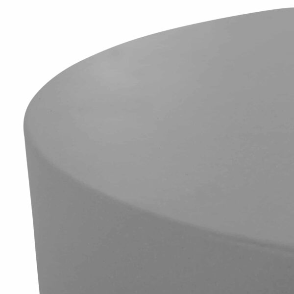 ΤΡΑΠΕΖΙ ΜΕΣΗΣ ΣΤΡΟΓΓΥΛΟ KYOKO HM6579.01 ΓΚΡΙ FIBER CEMENT Φ90x34Υεκ. - Image 5