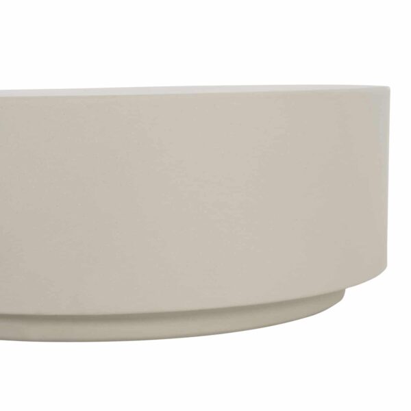 ΤΡΑΠΕΖΙ ΜΕΣΗΣ ΣΤΡΟΓΓΥΛΟ KYOKO HM6579.02 ΜΠΕΖ FIBER CEMENT Φ90x34Υεκ. - Image 5