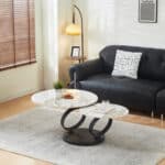 ΤΡΑΠΕΖΙ ΣΑΛΟΝΙΟΥ ΔΙΠΛΟ NUBISA HM18364.01 ΜΕΤΑΛΛΟ--SINTERED STONE PANDORA Φ80Χ44Υεκ - Image 2