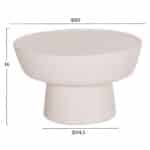 ΤΡΑΠΕΖΙ ΣΑΛΟΝΙΟΥ PIRSON HM18155.02 FIBER CEMENT ΣΕ ΛΕΥΚΟ--Φ60x36Υεκ. - Image 2