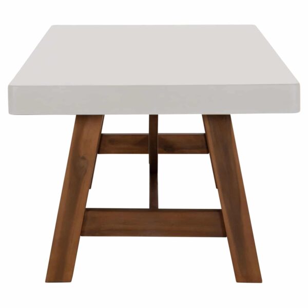 ΤΡΑΠΕΖΙ ΤΡΑΠΕΖΑΡΙΑΣ MAEVE HM6575.02 ΜΠΕΖ FIBER CEMENT--ΞΥΛΟ ΑΚΑΚΙΑΣ 200x100x75Υεκ - Image 4