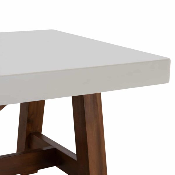 ΤΡΑΠΕΖΙ ΤΡΑΠΕΖΑΡΙΑΣ MAEVE HM6575.02 ΜΠΕΖ FIBER CEMENT--ΞΥΛΟ ΑΚΑΚΙΑΣ 200x100x75Υεκ - Image 5