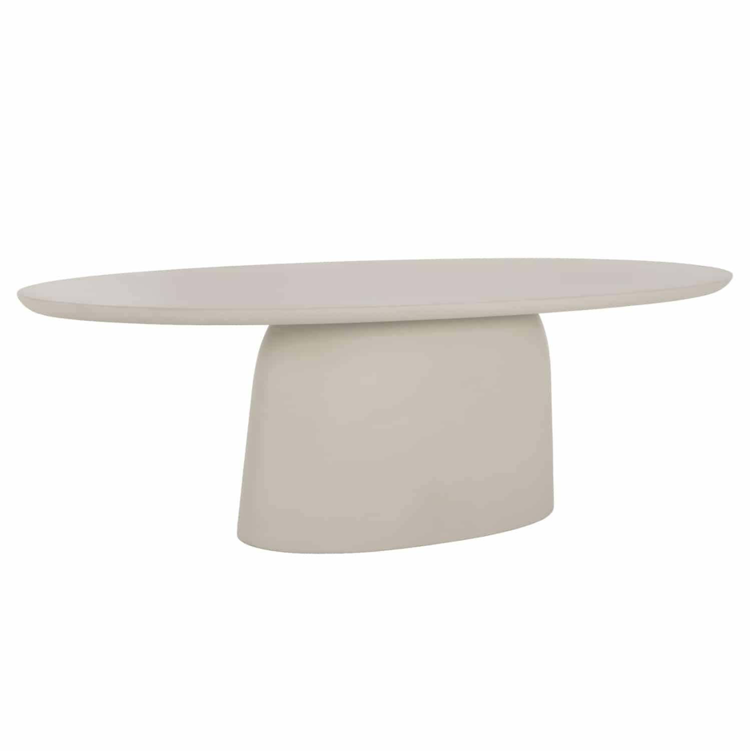 HM6577.02 ΤΡΑΠΕΖΙ ΤΡΑΠΕΖΑΡΙΑΣ ΟΒΑΛ BRECCAN HM6577.02 ΜΠΕΖ FIBER CEMENT 240x100x75Υεκ. - Image 1