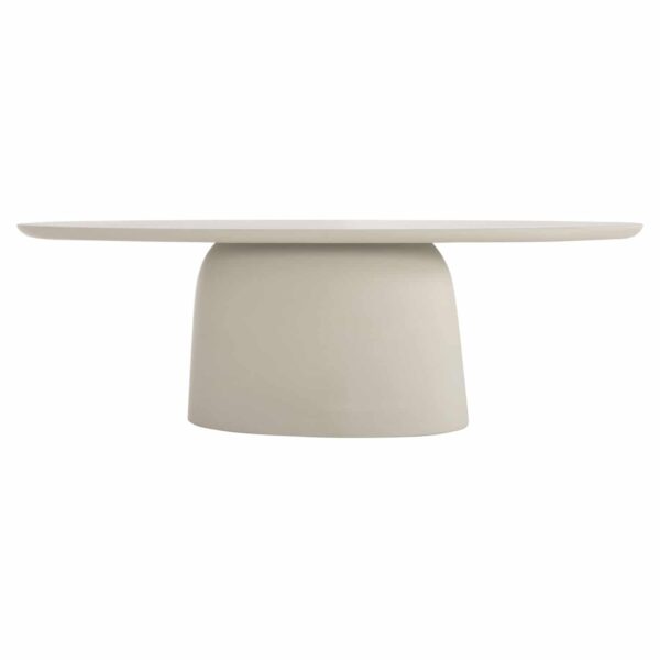 ΤΡΑΠΕΖΙ ΤΡΑΠΕΖΑΡΙΑΣ ΟΒΑΛ BRECCAN HM6577.02 ΜΠΕΖ FIBER CEMENT 240x100x75Υεκ. - Image 3