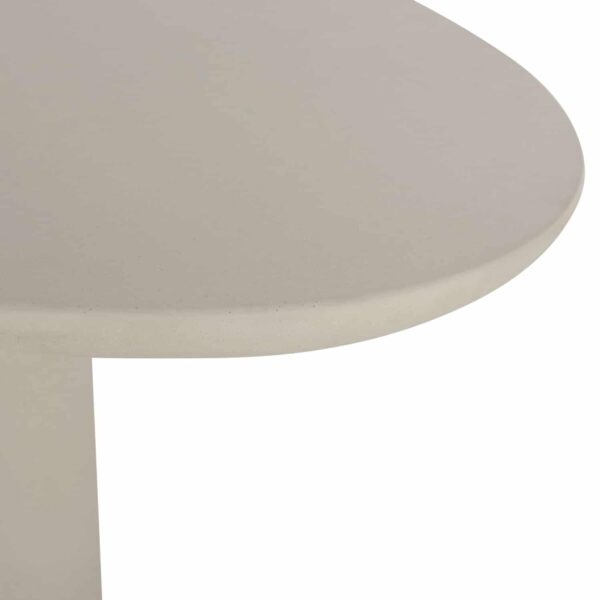 ΤΡΑΠΕΖΙ ΤΡΑΠΕΖΑΡΙΑΣ ΟΒΑΛ BRECCAN HM6577.02 ΜΠΕΖ FIBER CEMENT 240x100x75Υεκ. - Image 5