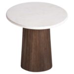 ΤΡΑΠΕΖΙ ΤΡΑΠΕΖΑΡΙΑΣ ΟΒΑΛ PURGER HM9715 ΜΑΣΙΦ MANGO-ΛΕΥΚΟ ΜΑΡΜΑΡΟ 180x89x76Υεκ. - Image 5