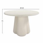 ΤΡΑΠΕΖΙ ΤΡΑΠΕΖΑΡΙΑΣ ΣΤΡΟΓΓΥΛΟ NAYU HM6583.02 ΜΠΕΖ FIBER CEMENT Φ120x75Υεκ - Image 2