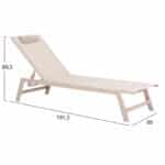 ΞΑΠΛΩΣΤΡΑ ΑΛΟΥΜΙΝΙΟΥ ΜΕ ΜΑΞΙΛΑΡΙ RABIA HM5982.04 ΣΕ ΣΑΜΠΑΝΙ 191,5x60x31Υεκ. - Image 2