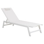 ΞΑΠΛΩΣΤΡΑ ΑΛΟΥΜΙΝΙΟΥ ΜΕ ΜΑΞΙΛΑΡΙ RABIA HM5982.01 ΣΕ ΛΕΥΚΟ 191,5x60x31Υεκ.