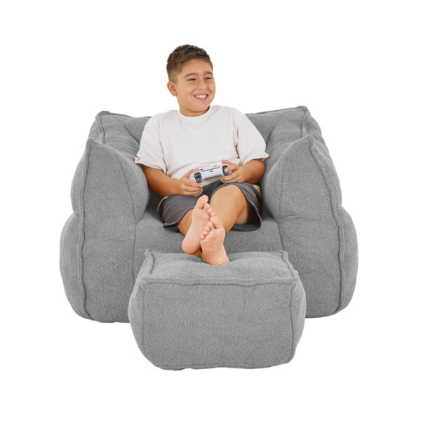 SPONGE ΠΟΛΥΘΡΟΝΑ SET ΓΚΡΙ SILVER 95x102x73cm 01-3394 - Image 2