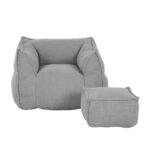 SPONGE ΠΟΛΥΘΡΟΝΑ SET ΓΚΡΙ SILVER 95x102x73cm 01-3394 - Image 3