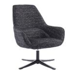 TIFFANY ΠΟΛΥΘΡΟΝΑ ΠΕΡΙΣΤΡΕΦΟΜΕΝΗ ΜΑΥΡΟ ΜΕ PATTERN 80x75x90cm 01-3532