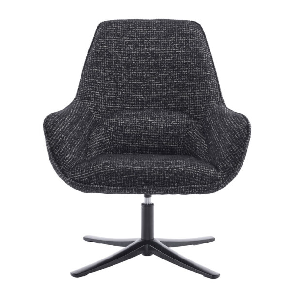 TIFFANY ΠΟΛΥΘΡΟΝΑ ΠΕΡΙΣΤΡΕΦΟΜΕΝΗ ΜΑΥΡΟ ΜΕ PATTERN 80x75x90cm 01-3532 - Image 2