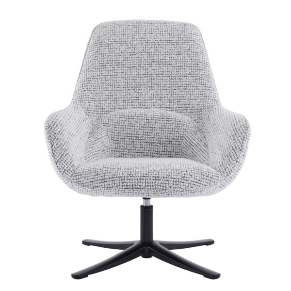 TIFFANY ΠΟΛΥΘΡΟΝΑ ΠΕΡΙΣΤΡΕΦΟΜΕΝΗ ΛΕΥΚΟ ΜΕ PATTERN 80x75x90cm 01-3533 - Image 2