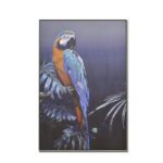 BLUΕ PARROT ΠΙΝΑΚΑΣ ΔΙΑΚΟΣΜΗΣΗΣ 82x122x5cm ΚΑΜΒΑΣ ΠΟΛΥΧΡΩΜΟ ΞΥΛΟ 016258