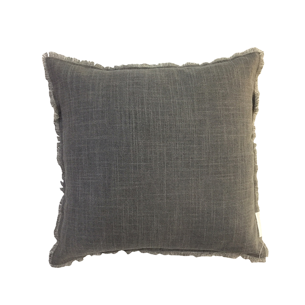 017329-kxgab-first- LIBELL 1 ΔΙΑΚΟΣΜΗΤΙΚΟ ΜΑΞΙΛΑΡΙ 45x45cm ΥΦΑΣΜΑ ΓΚΡΙ 017329 - Image 1