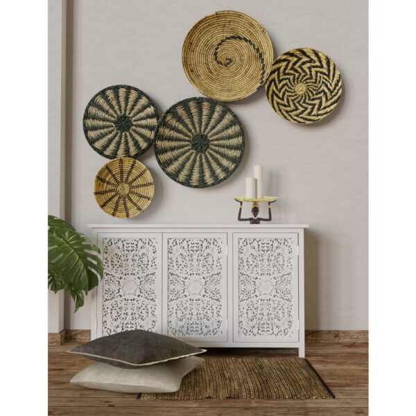 GROUND 3 ΔΙΑΚΟΣΜΗΤΙΚΟ ΜΑΞΙΛΑΡΙ 45x45cm ΥΦΑΣΜΑ ΜΠΕΖ 017338 - Image 2