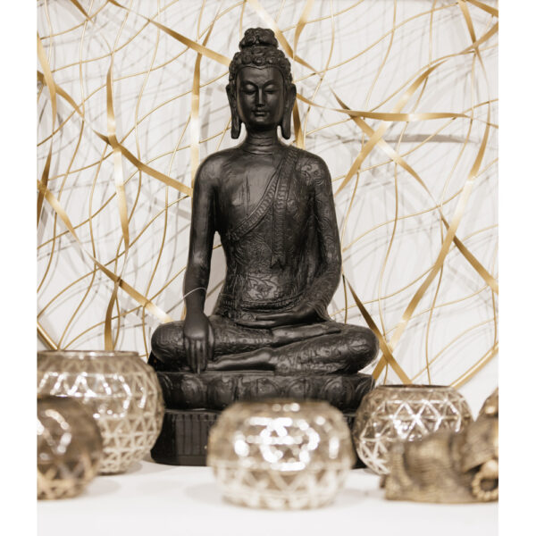 GITA ΔΙΑΚΟΣΜΗΤΙΚΟ ΒΟΥΔΑΣ 23x15x42cm POLYRESIN ΜΑΥΡΟ 018547 - Image 2