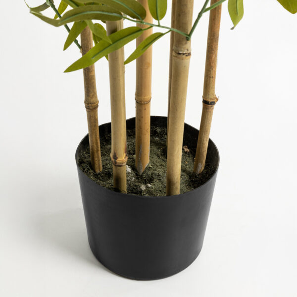 BAMBOO ΔΕΝΤΡΟ ΤΕΧΝΗΤΟ ΣΕ ΓΛΑΣΤΡΑ 190cm POLYESTER ΠΡΑΣΙΝΟ PVC 019201 - Image 3