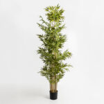 BAMBOO ΔΕΝΤΡΟ ΤΕΧΝΗΤΟ ΣΕ ΓΛΑΣΤΡΑ 210cm POLYESTER ΠΡΑΣΙΝΟ PVC 019202