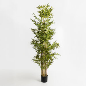 BAMBOO ΔΕΝΤΡΟ ΤΕΧΝΗΤΟ ΣΕ ΓΛΑΣΤΡΑ 210cm POLYESTER ΠΡΑΣΙΝΟ PVC 019202
