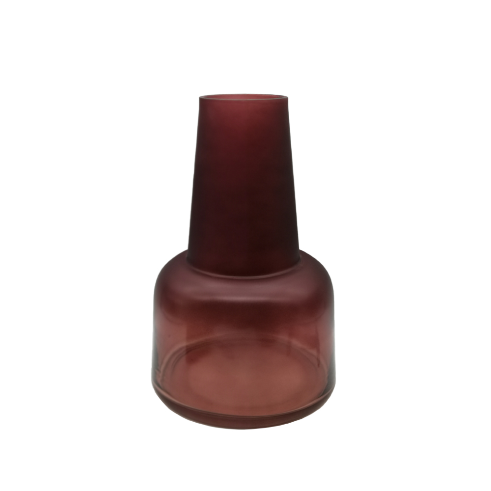 ozedf ZEME ΒΑΖΟ 18x18x28cm ΓΥΑΛΙ ΜΠΟΡΝΤΩ 019559 - Image 1