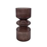 CULTURE ΒΑΖΟ 14x14x26cm ΓΥΑΛΙ ΚΑΦΕ 019562