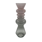 FORME ΒΑΖΟ 14x14x46cm ΓΥΑΛΙ ΡΟΖ ΠΡΑΣΙΝΟ 019583