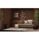AMMOS 5 ΔΙΑΚΟΣΜΗΤΙΚΟ ΜΑΞΙΛΑΡΙ 60x60cm ΥΦΑΣΜΑ ΜΠΕΖ ΒΑΜΒΑΚΙ 019635 - Image 4