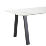 NOTTE ΤΡΑΠΕΖΙ ΛΕΥΚΟ ΠΕΤΡΑ ΜΑΥΡΟ 180x90x76cm 02-0714 - Image 4