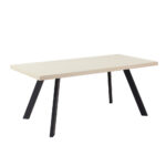 LITHOS ΤΡΑΠΕΖΙ BEIGE ΜΑΥΡΟ 180x90x76cm 02-0715