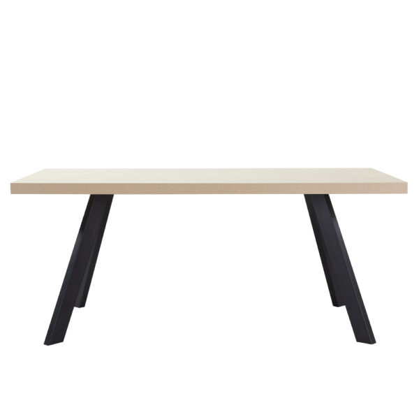 LITHOS ΤΡΑΠΕΖΙ BEIGE ΜΑΥΡΟ 180x90x76cm 02-0715 - Image 2