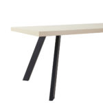 LITHOS ΤΡΑΠΕΖΙ BEIGE ΜΑΥΡΟ 180x90x76cm 02-0715 - Image 4