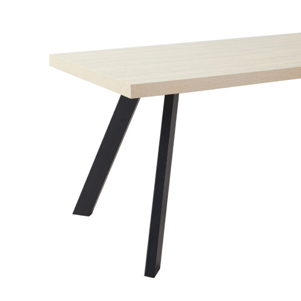 LITHOS ΤΡΑΠΕΖΙ BEIGE ΜΑΥΡΟ 180x90x76cm 02-0715 - Image 5