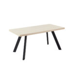 LITHOS ΤΡΑΠΕΖΙ BEIGE ΜΑΥΡΟ 160x80x76cm 02-0716