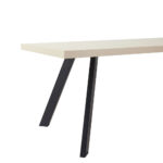 LITHOS ΤΡΑΠΕΖΙ BEIGE ΜΑΥΡΟ 160x80x76cm 02-0716 - Image 4