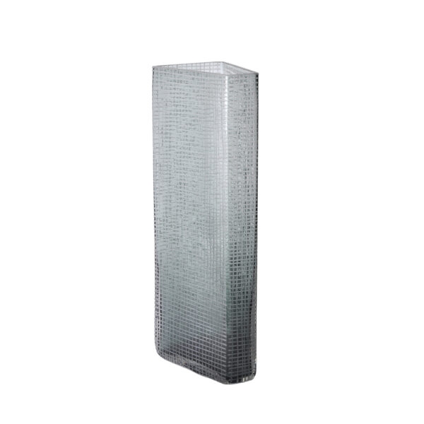 GRAVIR GREY ΒΑΖΟ 16x12x44cm ΓΥΑΛΙ ΓΚΡΙ 020135 - Image 4