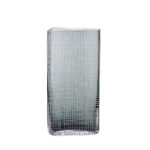 GRAVIR GREY ΒΑΖΟ 16x12x33cm ΓΥΑΛΙ ΓΚΡΙ 020136