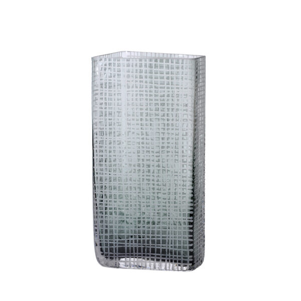 GRAVIR GREY ΒΑΖΟ 16x12x33cm ΓΥΑΛΙ ΓΚΡΙ 020136 - Image 3