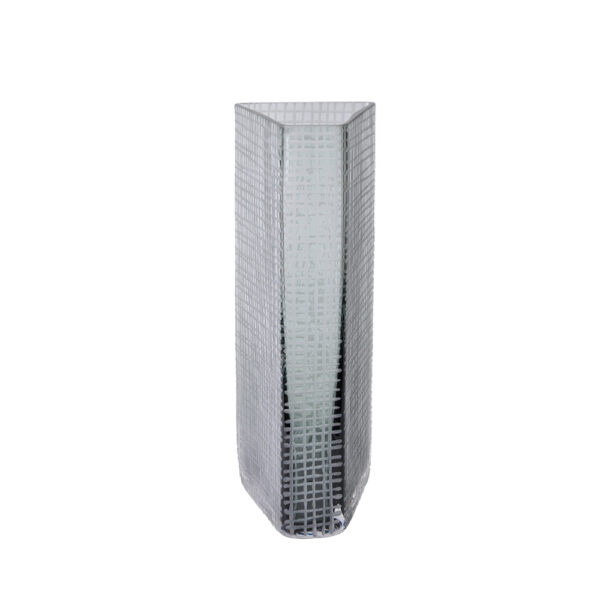 GRAVIR GREY ΒΑΖΟ 16x12x33cm ΓΥΑΛΙ ΓΚΡΙ 020136 - Image 4
