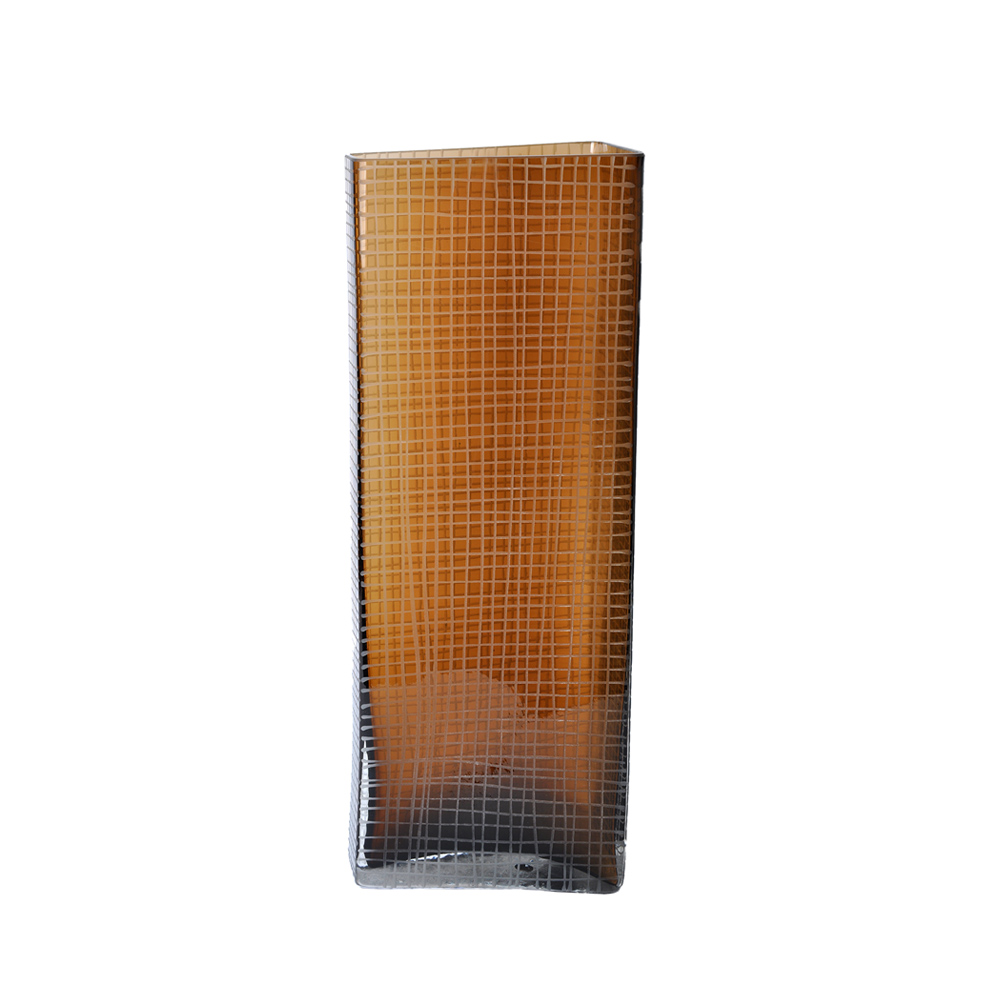 020137-t0Obl-first-_1 GRAVIR HONEY ΒΑΖΟ 16x12x44cm ΓΥΑΛΙ ΚΑΦΕ 020137 - Image 1