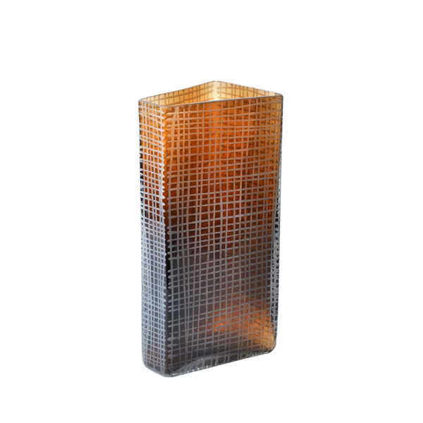 GRAVIR HONEY ΒΑΖΟ 16x12x33cm ΓΥΑΛΙ ΚΑΦΕ 020138 - Image 4