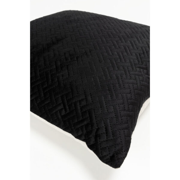 DIAGONAL ΔΙΑΚΟΣΜΗΤΙΚΟ ΜΑΞΙΛΑΡΙ 45x45cm ΒΕΛΟΥΔΟ ΜΑΥΡΟ 020449 - Image 4