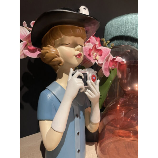 TRAVEL GIRL 6 ΔΙΑΚΟΣΜΗΤΙΚΗ ΦΙΓΟΥΡΑ 15x14x34cm POLYRESIN ΠΟΛΥΧΡΩΜΟ 020796 - Image 5